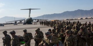 American soldiers from the 101st Airborne Division at Bagram Air Base in 2013.