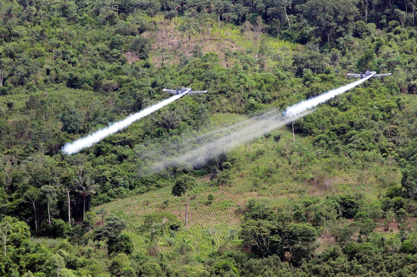 Defying U.S., Colombia Halts Aerial Spraying of Crops Used to Make Cocaine  - The New York Times