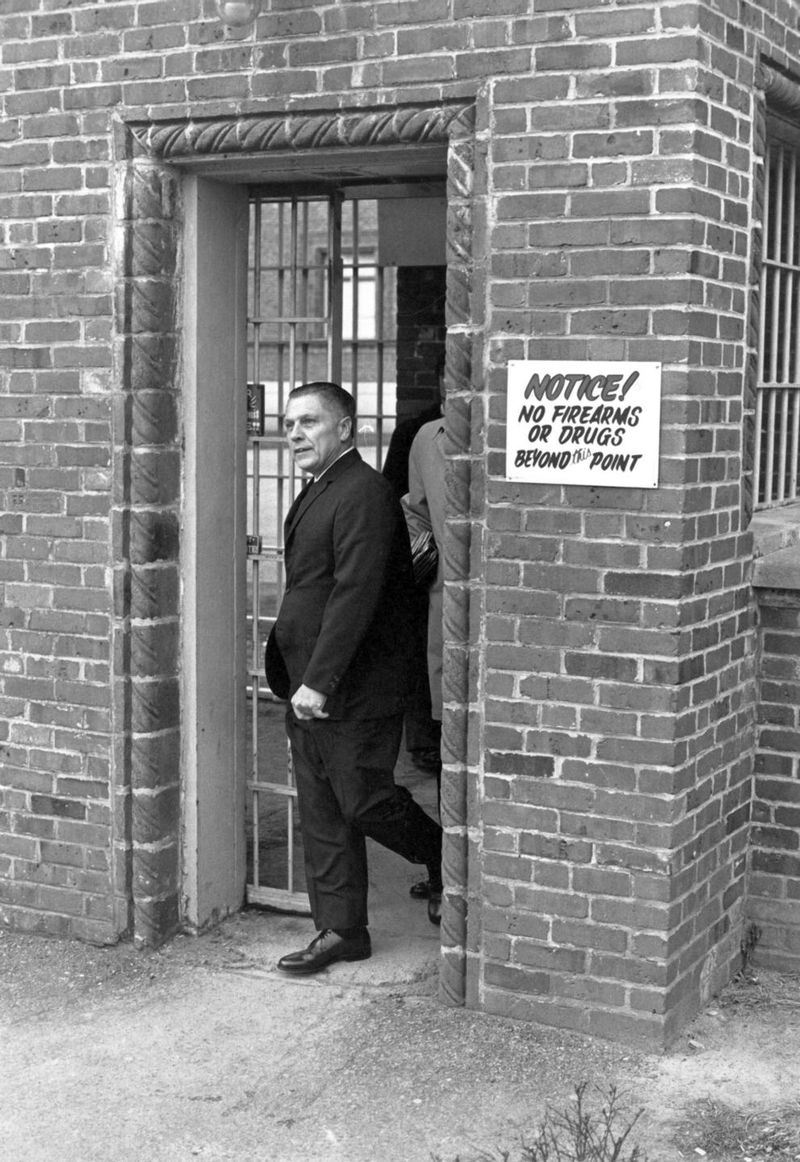 Former Teamster's President James Hoffa leaves the Lewisberg, Penn., penitentiary on Dec. 23, 1971, after having his sentence commuted by Nixon.