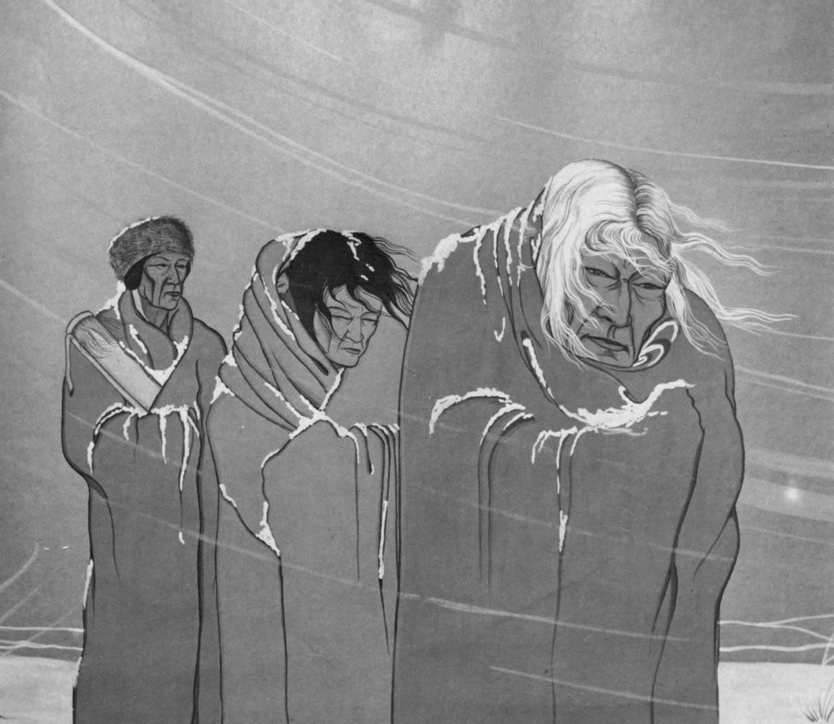 Painting depicting the Trail of Tears.