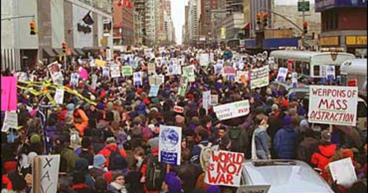 Massive Anti-War Outpouring - CBS News