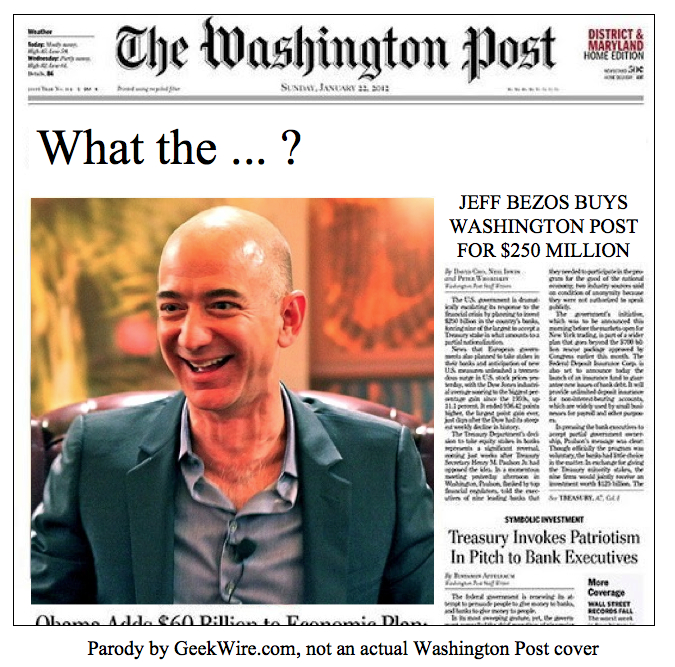 Which Jeff Bezos just bought The Washington Post? - GeekWire