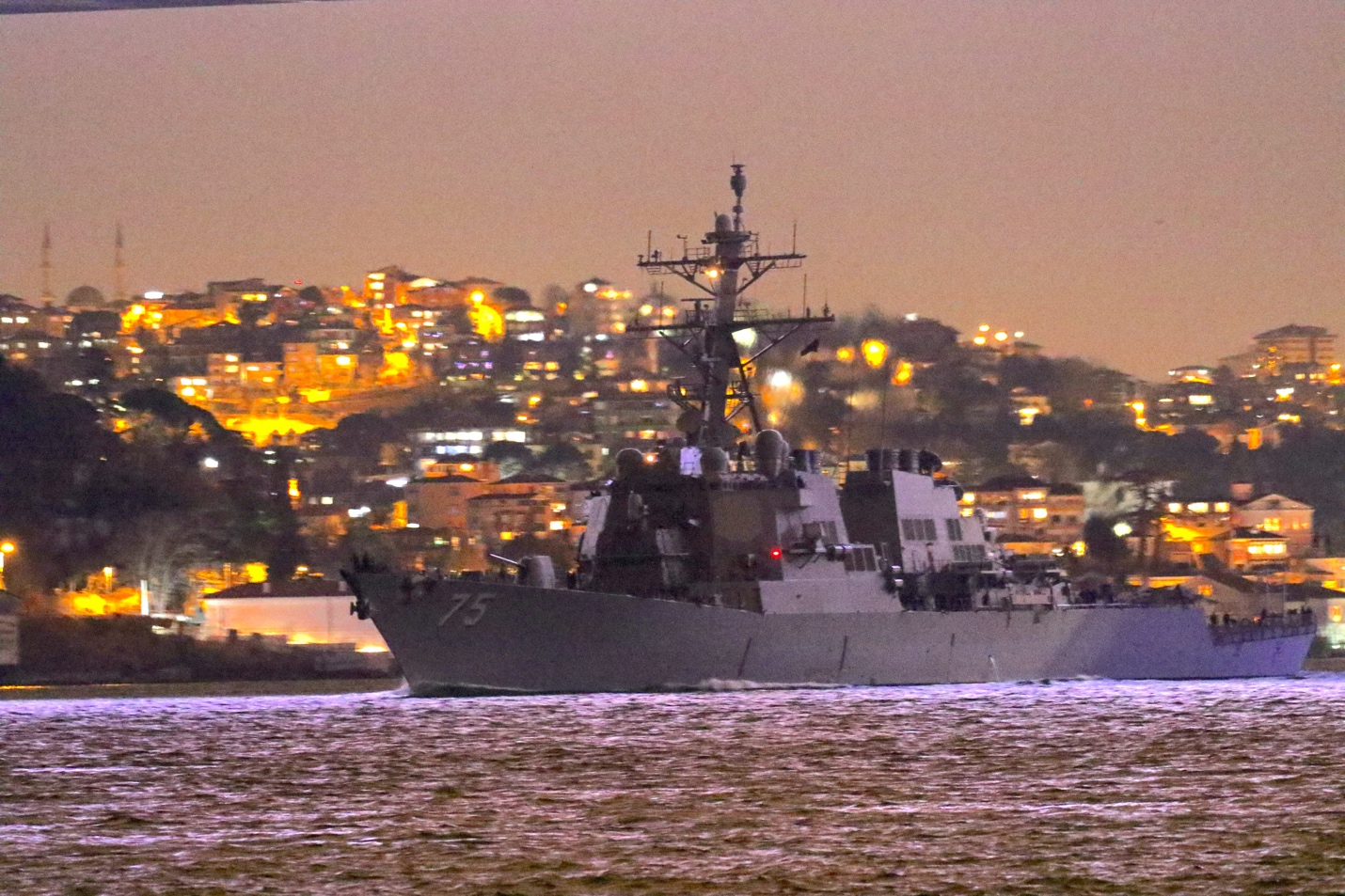 A military ship in the water
Description automatically generated with low confidence