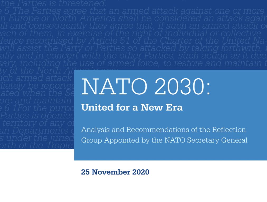 Germany at NATO on Twitter: "The report of the experts' group “NATO 2030 - United for a New Era” is now online. It will play a key role in our discussions in