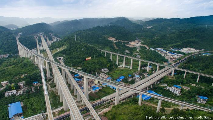 High-speed railways in Wudang district in Guiyang city, southwest China's Guizhou province