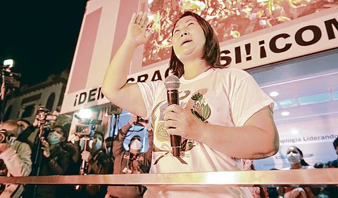 Misma reacción. Keiko en el camino de trumpistas de la región. Foto: Jhon Reyes / La República