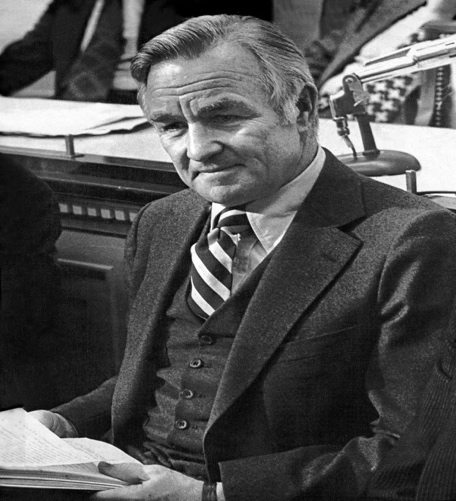 FILE -- CIA Director Stansfield Turner during a House Foreign Affairs Committee hearing in Washington, Feb. 20, 1980. Turner, who led the CIA through four tumultuous years under President Jimmy Carter, starting small covert actions against international communism that grew into some of the biggest battles of the Cold War, died on Jan. 18, 2018. He was 94. (George Tames/The New York Times)