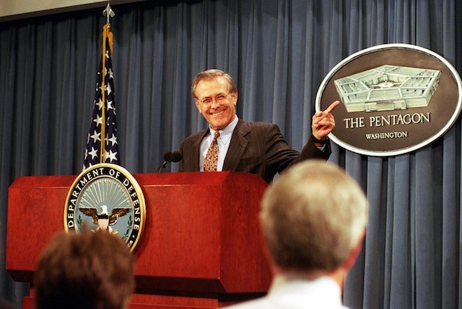 Donald Rumsfeld Wants to Give You the Most Ironic Life Lessons Ever | WIRED