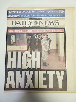 NEWSPAPER - DAILY News - Anthrax Enigma - November 1, 2001 - £8.64 |  PicClick UK