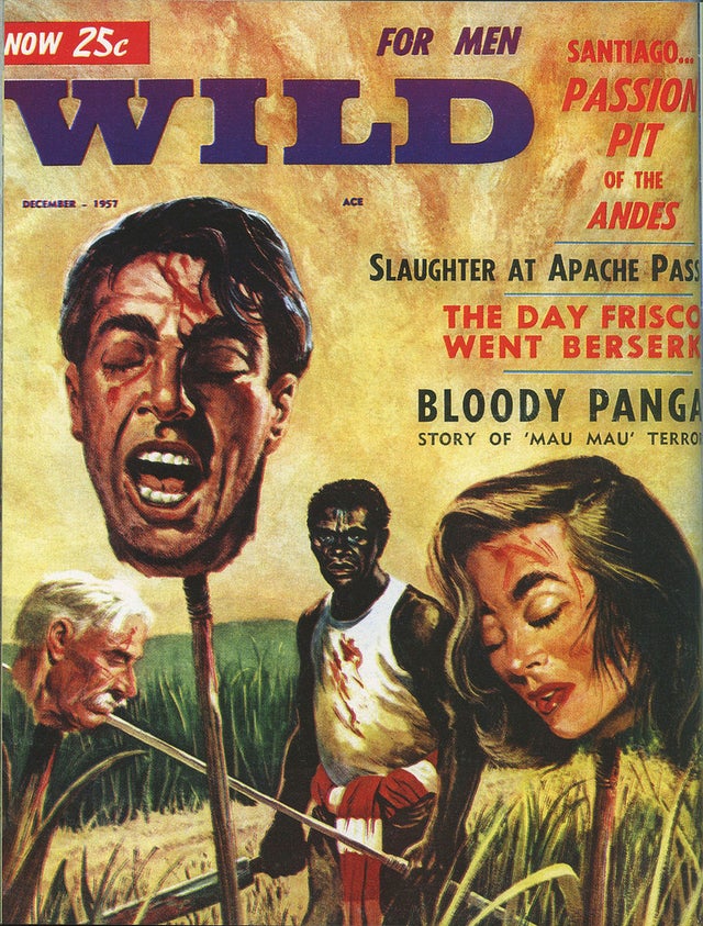r/PropagandaPosters - NOW 25c FOR MEN SANTIAGO.. PASSION WILD PIT OF THE DECEMBER 1957 ACE ANDES SLAUGHTER AT APACHE PASS THE DAY FRISCO WENT BERSERK BLOODY PANGA STORY OF 'MAU MAU' TERRO