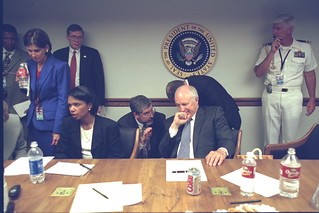 Vice President Cheney with Senior Staff in the President's Emergency Operations Center (PEOC)