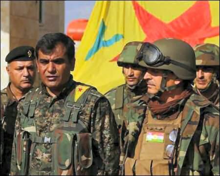 YPG commander and Peshmerga commander