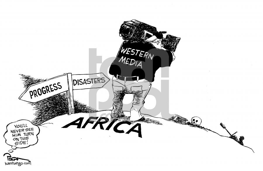 Cartoon: western media (large) by Popa tagged 09,1108