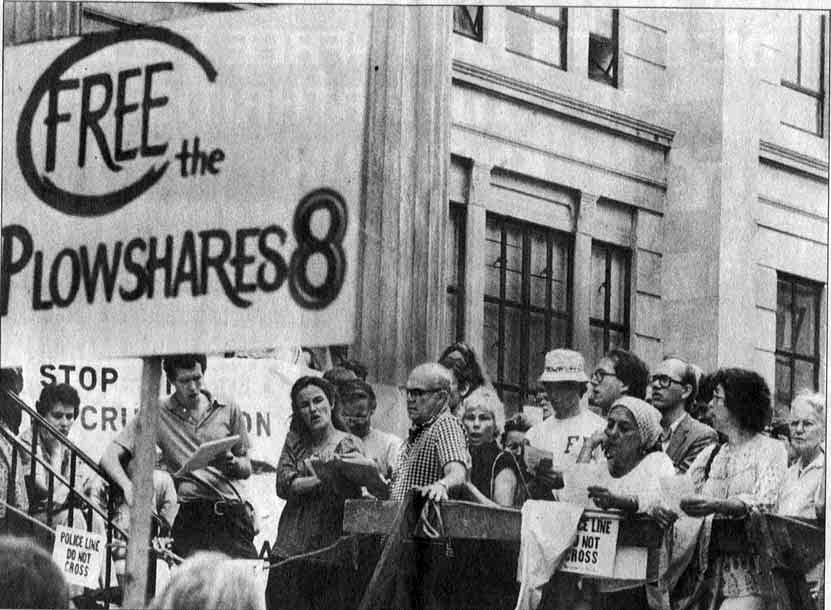 On this day in 1980, the Plowshares Movement began when eight activists  entered a weapons factory and smashed the cones of two missiles with  hammers and prayed for peace. The name comes