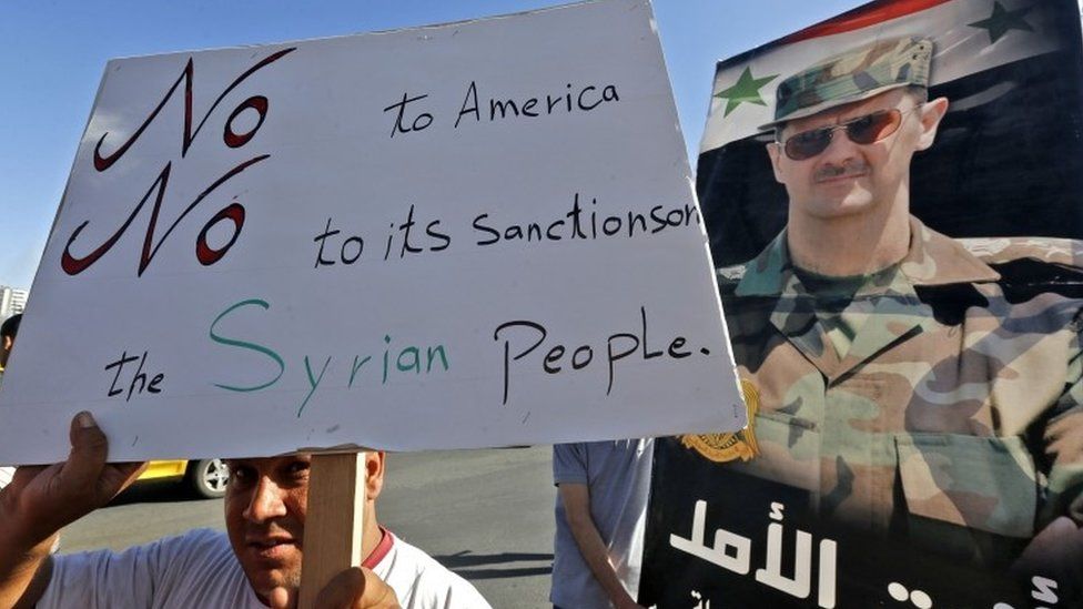 Syria war: New US sanctions target Assad government's foreign backers - BBC News