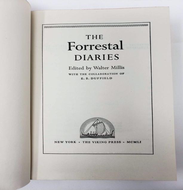 The Forrestal Diaries by Forrestal, James & Millis, Walter - Editor: Fine  Hardcover (1951) 1st Edition | Barberry Lane Booksellers