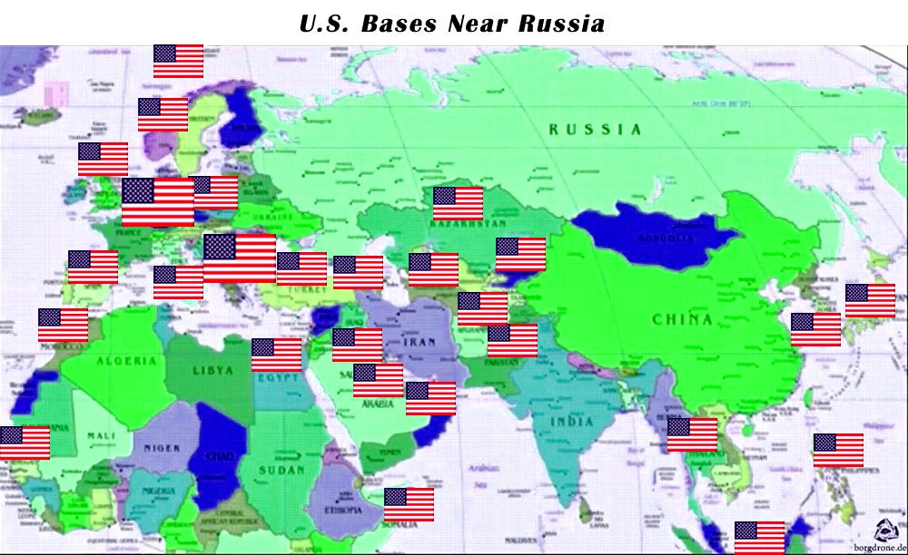 Sandeep Deokar on Twitter: "Russia lacks the global reach to challenge  America. As Putin noted in an interview with an Italian journalist “Publish  a world map and mark all the U.S. military