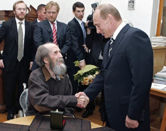 Toward end, Solzhenitsyn embraced Putin's Russia - The Boston Globe