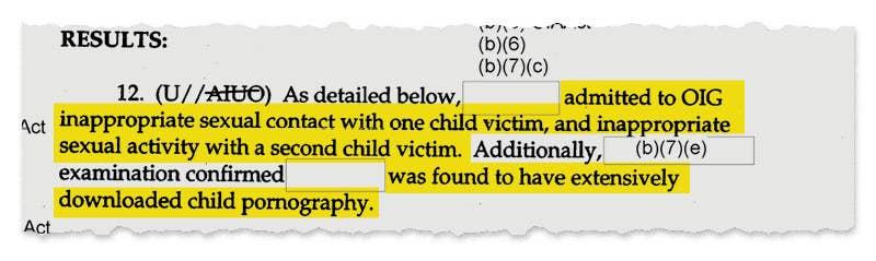 An excerpt from a CIA IG's report