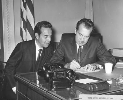 Congressman Bob Dole with Richard Nixon, 1967 | Robert and Elizabeth Dole  Archive and Special Collections