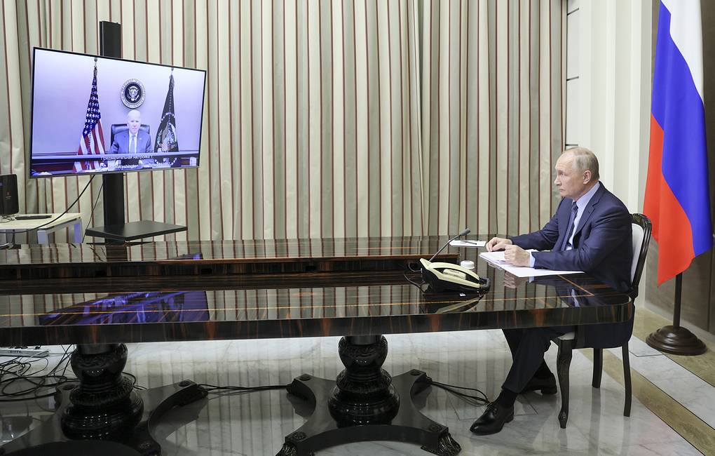Vladimir Putin begins video conference with Joe Biden - Russian Politics &  Diplomacy - TASS