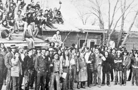 American Indian activists at Wounded Knee, 1973