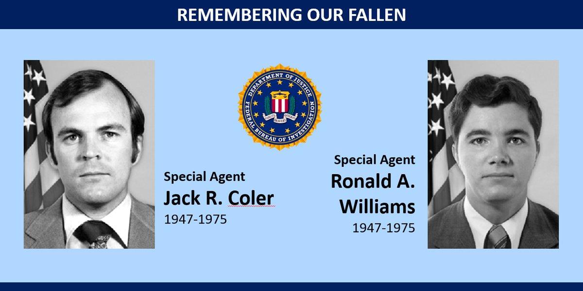 FBI Minneapolis on Twitter: "#OTD we remember 45 yrs ago Special Agents Jack  R. Coler & Ronald A. Williams were killed while attempting to serve an  arrest warrant for robbery & assault