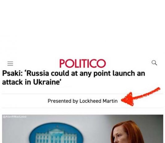 Is Lockheed Martin Dictating Politico’s War Propaganda Articles in Secret? Hell No–They’re Doing it Right Out in the Open