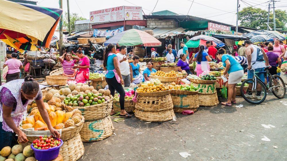 A group of people shopping at an outdoor market

Description automatically generated with medium confidence