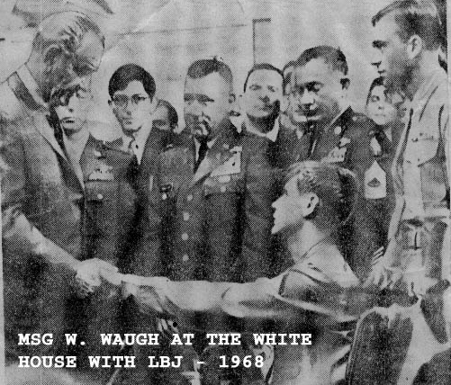 SGM Billy Waugh - SGM Billy Waugh, Walter Reed Gen Hosp, Sep 1965 recovering from wounds and receiving awards.
