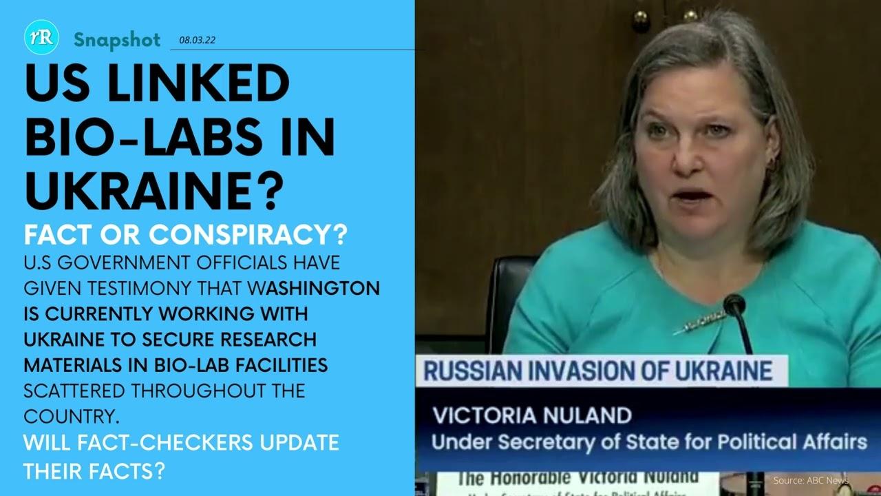 US confirm they are working with Ukraine to secure research at Bio-Lab  facilities in Ukraine - YouTube