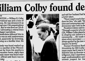 Who Whacked CIA Spy Chief William Colby?