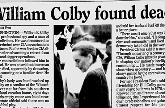 Who Whacked CIA Spy Chief William Colby?