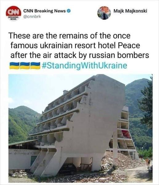 Fact Check-An image of a Serbian hotel wrongly captioned as being in Ukraine  was not tweeted by CNN | Reuters