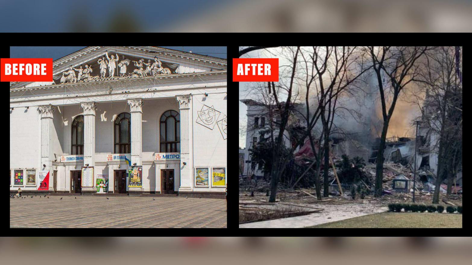Mariupol Drama Theater's Survivors Made It Into Makeshift Bomb Shelter  Before Russian Strike Hit
