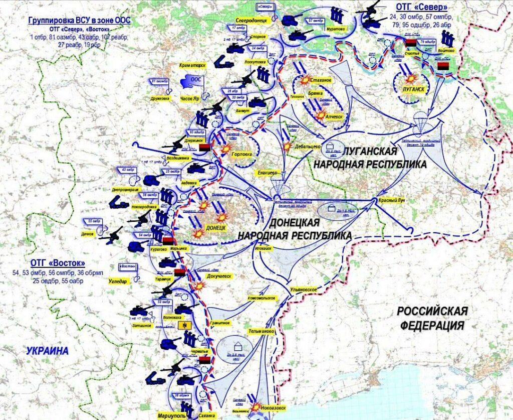 | Map showing Ukrainian troops concentrations on the eve of the Russian invasion on February 24 2022 | MR Online