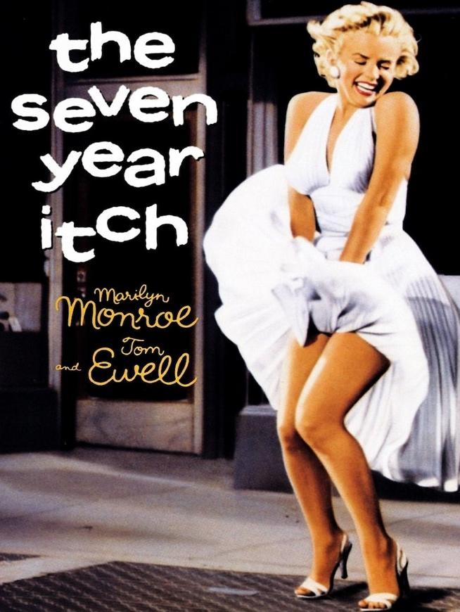 The 7 Year Itch Marilyn Monroe vintage Movie Poster re print image 1