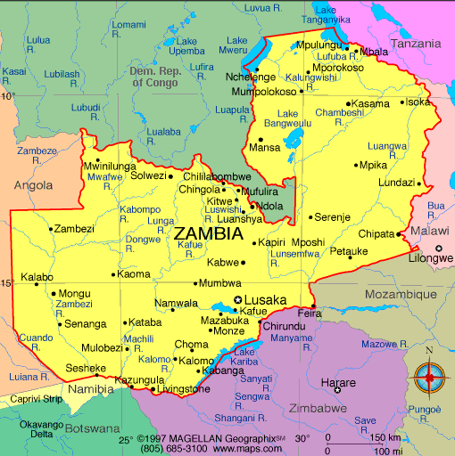 Zambia Atlas: Maps and Online Resources | Infoplease.com | Zambia, Africa  map, Map