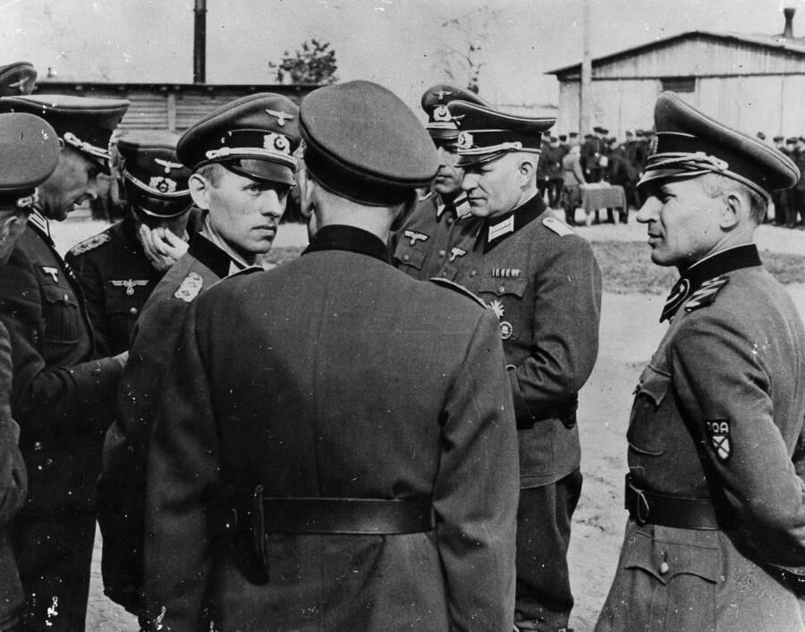 Gehlen Speaking With Officers