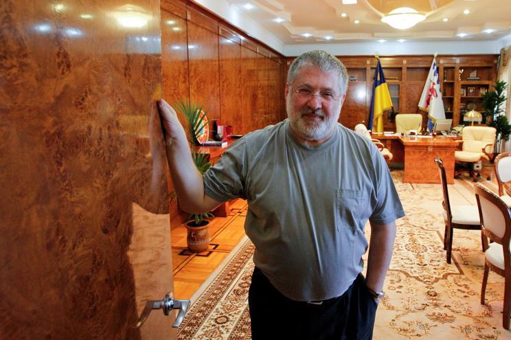 Igor Kolomoisky, billionaire and governor of the Dnipropetrovsk region poses for a picture at his cabinet in the regional government headquarters in Dnipropetrovsk on May 24, 2014.