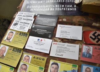 Business Cards of German and Canadian Government Officials Found in Abandoned Azov Battalion Headquarters in Mariupol