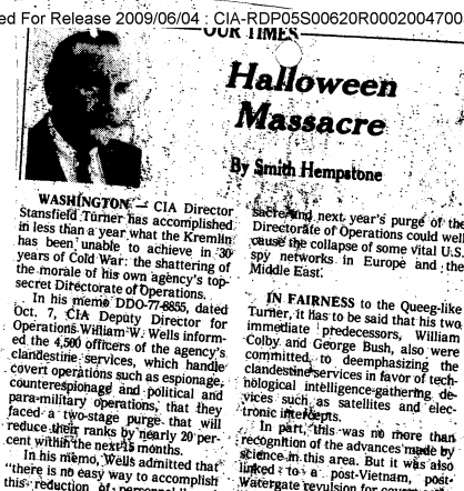 Explore the aftermath of the CIA's infamous "Halloween Massacre" • MuckRock