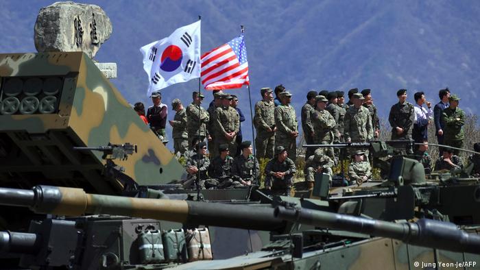 US and South Korean soldiers seen during exercises in 2017