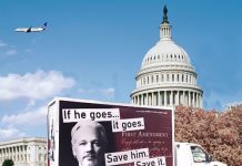 Giant Mobile Billboard Campaign for Julian Assange Goes Viral and Will Keep On Truckin’ Round the Nation’s Capital