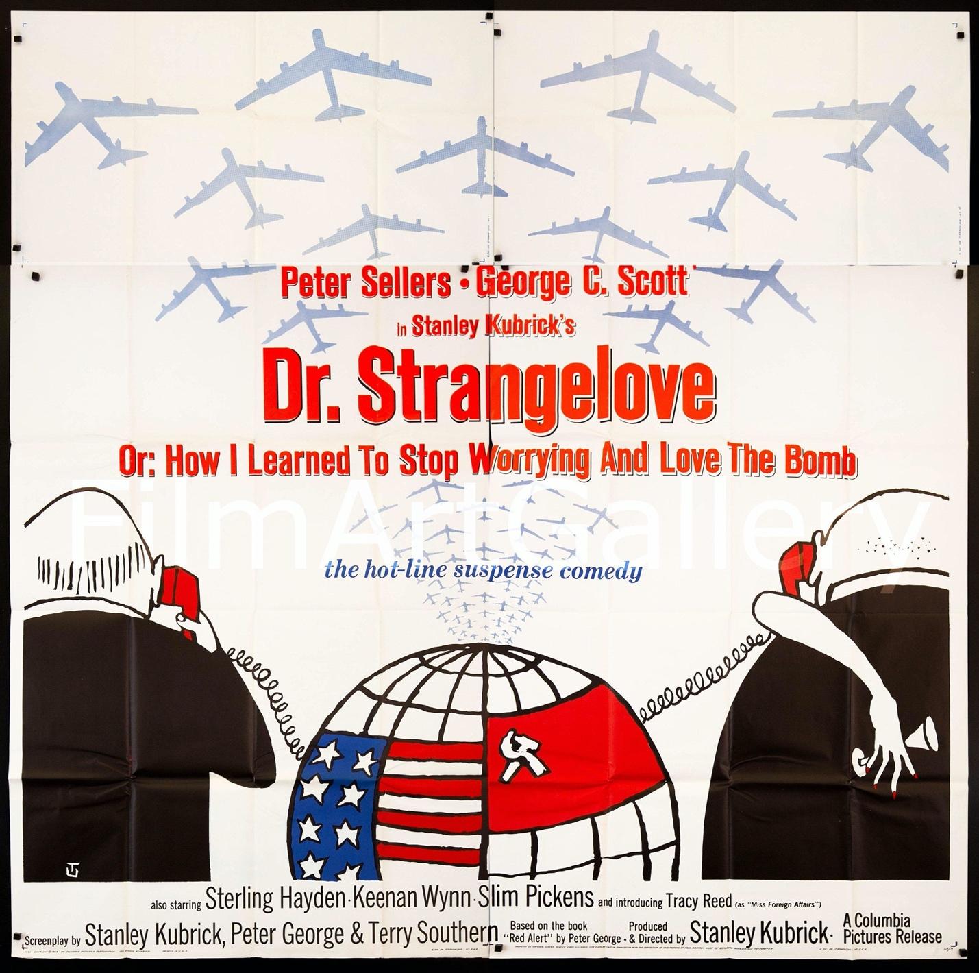 Dr. Strangelove Movie Poster | 6 Sheet (81x81) Original Vintage Movie  Poster | 4014