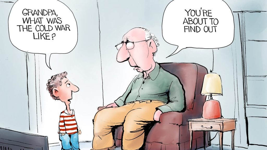 Editorial cartoon, Feb. 27, 2022: The Cold War