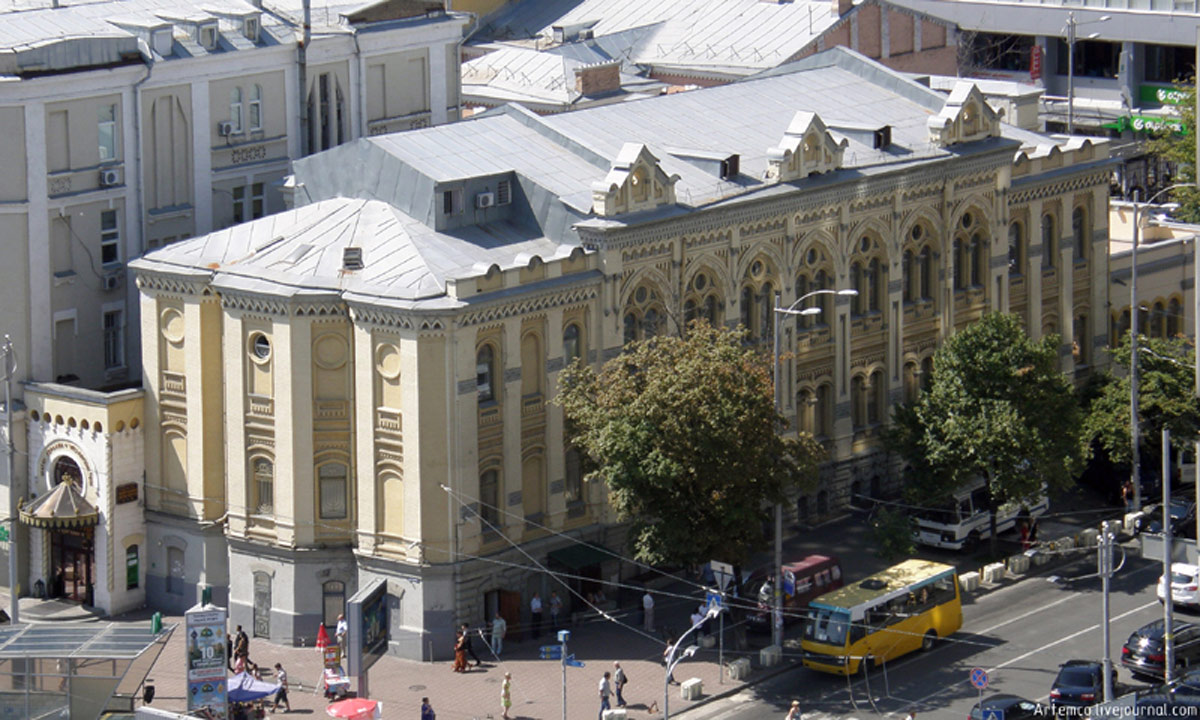 The Brodsky Choral Synagogue in Kiev, built in 1897-1898, bird's eye view. Author: Artemka