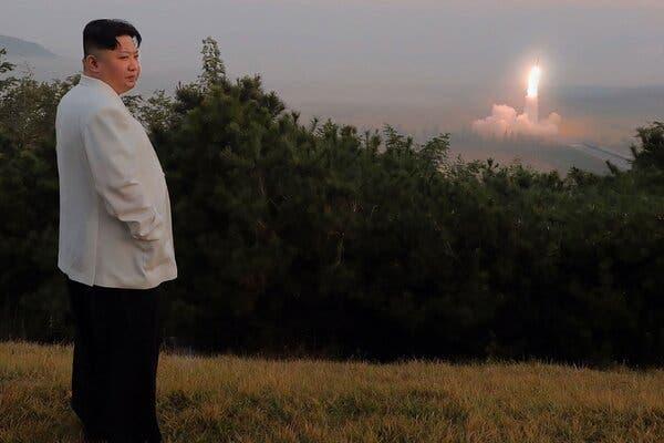 A photograph provided by North Korean state media this week showed the country’s leader, Kim Jong-un, monitoring a missile launch at an undisclosed location.