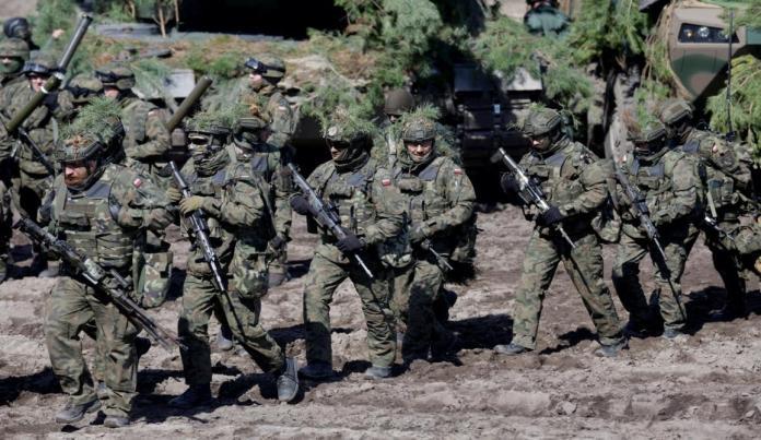 Polish and U.S. troops participate in a joint military training in Nowa Deba