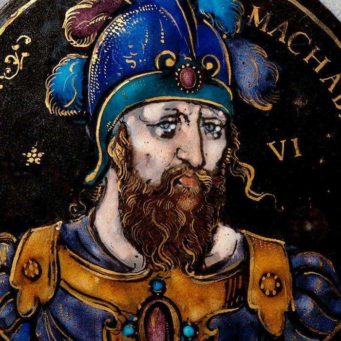 A 16th-century image of Judah Maccabee.